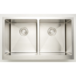 American Imaginations AI-27475/ AI-27476 31-in. W CSA Approved Chrome Kitchen Sink With Stainless Steel Finish And 18 Gauge