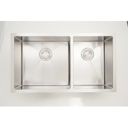 American Imaginations AI-27481/ AI-27482 33-in. W CSA Approved Chrome Kitchen Sink With Stainless Steel Finish And 18 Gauge