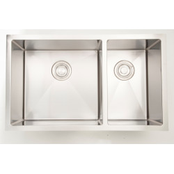 American Imaginations AI-27483/ AI-27484 33-in. W CSA Approved Chrome Kitchen Sink With Stainless Steel Finish And 18 Gauge