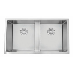American Imaginations AI-27493/ AI-27494 33-in. W CSA Approved Chrome Kitchen Sink With Stainless Steel Finish And 18 Gauge