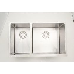 American Imaginations AI-27505/ AI-27506 32-in. W CSA Approved Chrome Kitchen Sink With Stainless Steel Finish And 18 Gauge