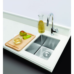 American Imaginations AI-27521/ AI-27522 16-in. W CSA Approved Chrome Kitchen Sink With Stainless Steel Finish And 18 Gauge