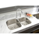 American Imaginations AI-27559/ AI-27560 32-in. W CSA Approved Chrome Kitchen Sink With Stainless Steel Finish And 18 Gauge