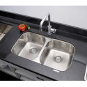 American Imaginations AI-27572 29.5-in. W CSA Approved Chrome Kitchen Sink With Stainless Steel Finish And 16 Gauge