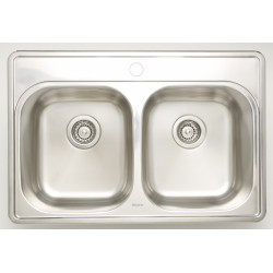 American Imaginations AI-27620/ AI-27621/ AI-27771 30.5-in. W CSA Approved Chrome Kitchen Sink With Stainless Steel Finish And 18 Gauge