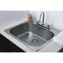 American Imaginations AI-27623 25-in. W CSA Approved Chrome Kitchen Sink With Stainless Steel Finish And 18 Gauge