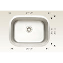 American Imaginations AI-27628 27.125-in. W CSA Approved Chrome Kitchen Sink With Stainless Steel Finish And 18 Gauge
