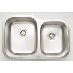 American Imaginations AI-27636/ AI-27637 29.625-in. W CSA Approved Chrome Kitchen Sink With Stainless Steel Finish And 18 Gauge