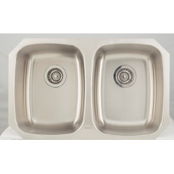 American Imaginations AI-27695/ AI-27696 32.125-in. W CSA Approved Chrome Kitchen Sink With Stainless Steel Finish And 18 Gauge