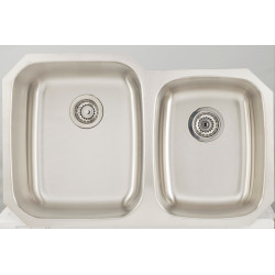 American Imaginations AI-27701/ AI-27702 32.125-in. W CSA Approved Chrome Kitchen Sink With Stainless Steel Finish And 18 Gauge