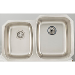American Imaginations AI-27703/ AI-27704 32.125-in. W CSA Approved Chrome Kitchen Sink With Stainless Steel Finish And 18 Gauge