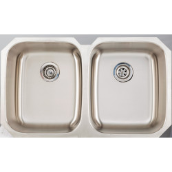 American Imaginations AI-27705/ AI-27706 34.875-in. W CSA Approved Chrome Kitchen Sink With Stainless Steel Finish And 18 Gauge