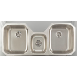 American Imaginations AI-27707/ AI-27708 46.875-in. W CSA Approved Chrome Kitchen Sink With Stainless Steel Finish And 18 Gauge
