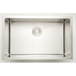 American Imaginations AI-27727/ AI-27728 32-in. W CSA Approved Chrome Kitchen Sink With Stainless Steel Finish And 16 Gauge