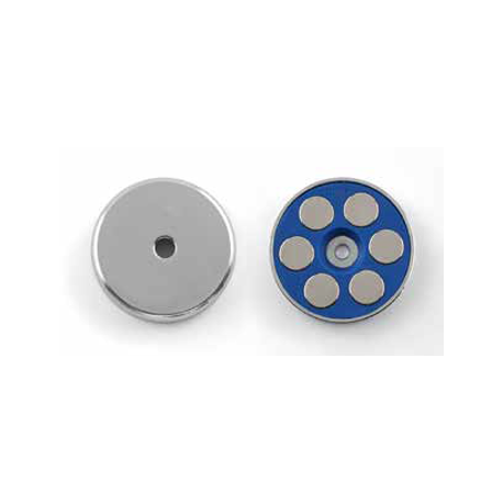 Lot of 12 Round Base Magnets 2.65" in diameter 65 lb Pull Weight 