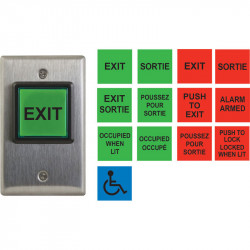 Camden CM-30 Series Square Illuminated Multi Label Push/Exit Switch