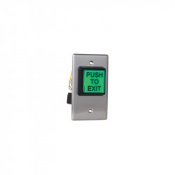 Camden CM-30AT Push / Exit Switch w/ Adjustable 30 Second Timer, Green 'Push to exit' Button