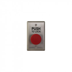 Camden CM-400 Series 1 5/8" Mushroom Push Button With Stainless Steel Single Gang Faceplate