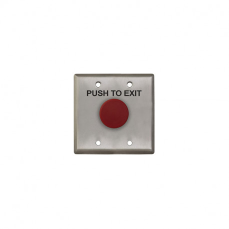 Camden CM-400 Series 1 5/8" Mushroom Push Button With Stainless Steel Double Gang Faceplate