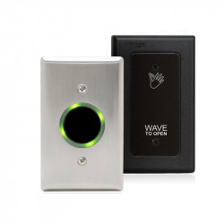 Camden CM-330 Battery Powered Wireless Active Infrared Hands-Free Switch w/ Stainless Steel Faceplate