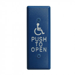 Camden Door Control CM-26CB Series Narrow Jamb Push Plate Switch - Blue