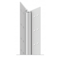 Ives 026XY US28 85 Continuous Hinge, Full Mortise - Narrow Frame Leaf, Wide Door Leaf