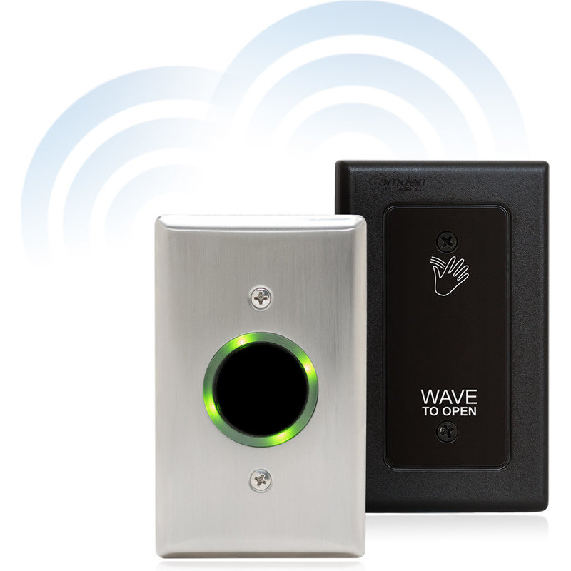 Camden CM-332 Battery Powered Wireless Active Infrared Hands-Free Switch w/ Stainless Steel Faceplate