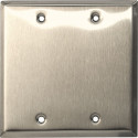 Camden CM-43CP Double Gang / Square Mounting Box, Double Gang Stainless Steel Cover Plate
