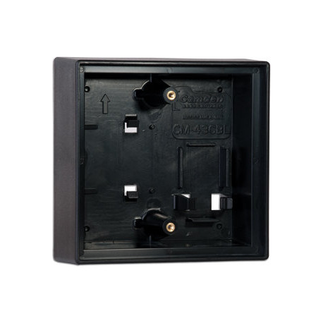 Camden CM-54CBL Double Gang/Square Mounting Box, Flame/impact Resistant Black Polymer (ABS), (Nonilluminated, Matches CM-54i)
