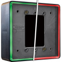 Camden CM-54i Double Gang / Square Mounting Box, Flame/impact Resistant Black Polymer (ABS), (Illuminated Red / Green / Blue)