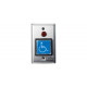 Alarm Contorls TS-4-2 2" Square Blue IIIuminated Push Button "ADA" Symbol"Two Switches Request to Exit Station