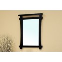 Bellaterra 203012 Solid Wood Frame Mirror - Black - 27.6x2x37.4"