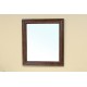 Bellaterra 203045 Solid Wood Frame Mirror - Walnut - 35.5x1x31.5"