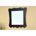 Bellaterra 203057B Solid Wood Frame Mirror - Black - 31.5x2x34.1"