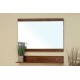 Bellaterra 203139 Solid Wood Frame Mirror Cabinet - Walnut - 39.4x4.75x33.5"