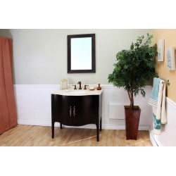 Bellaterra 203037 36.6 In Single Sink Vanity-Wood-Espresso - 36.6x22x36"