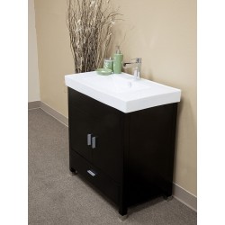 Bellaterra 203107 31.5 In Single Sink Vanity-Wood-Black - 31.5x18.9x33.5"