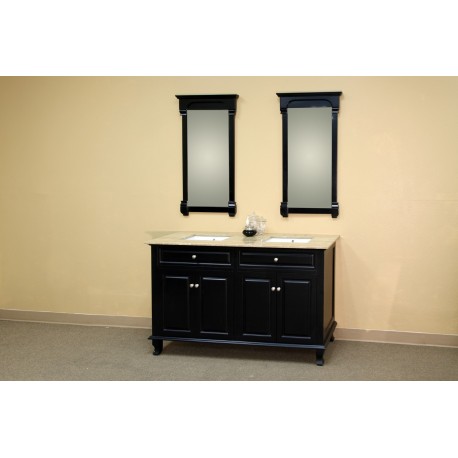 Bellaterra 603215 62 In Double Sink Vanity-Wood-Ebony - 62x22x36"