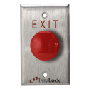  6211 LED US10B Palm Buttons Alternate Action SPDT, "EXIT" Faceplate Signage