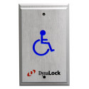 DynaLock 67 Single Gang Handicapped Pushplates, Finish-Satin Aluminum