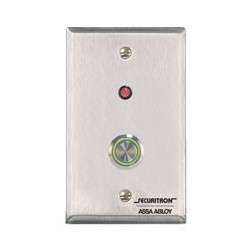Securitron PB4L Vandal-Resistant Stainless Button With Illuminated Halo