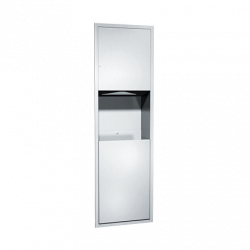 ASI 04697 Traditional - Paper Towel Dispenser & Waste Receptacle - Multi, C-Fold - 12 gallon
