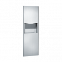 ASI 9462 Profile - Paper Towel Dispenser & Waste Receptacle - Multi, C-Fold - 9 gallon - Recessed