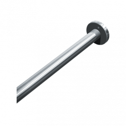 ASI 1204-2 Shower Curtain Rod – 1-1/4" Dia. Bar, Stainless Steel – Various Lengths
