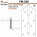 Markar FM300 Edge Mount Pin & Barrel Hinge, Finish-Satin Stainless Steel