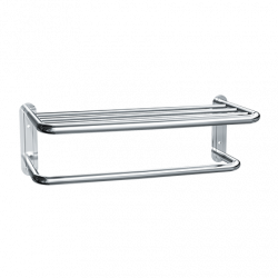 ASI 7311-B Towel Shelf w/ Drying Rod - Bright Stainless Steel - Surface Mounted