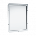 ASI 107 Mirror – 8 Mirror Polished Stainless Steel, Front Mount, 12" X 16"