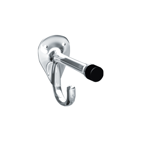 ASI 0714 Coat Hook And Bumper – Chrome Plated Brass – Surface Mounted