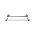 Top Knobs ED7 Edwardian Bath 18" Double Towel Bar With Hex Backplate