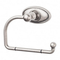 Top Knobs ED4 Edwardian Bath Tissue Hook With Oval Backplate